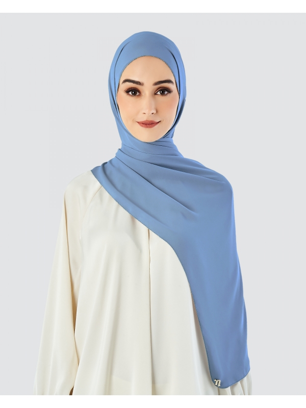 EILA CHIFFON SHAWL - LAVENDER BLUE
