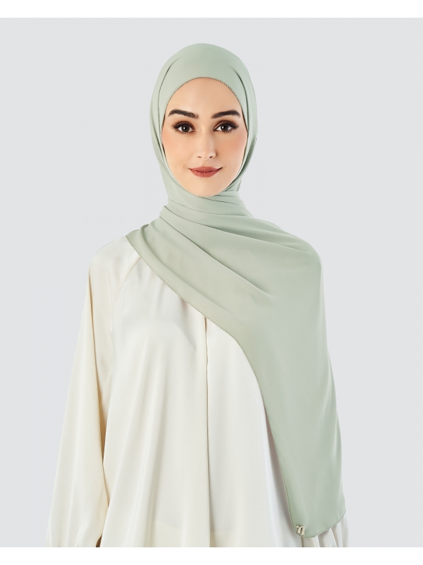 EILA CHIFFON SHAWL - MISTY GREY