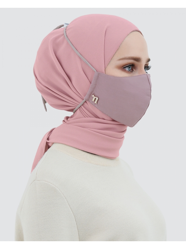 3-PLY COTTON FACE MASK - ADJUSTABLE HEADLOOP - LAVENDER