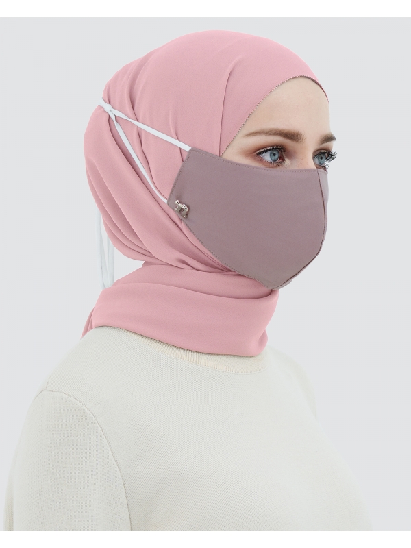 3-PLY COTTON FACE MASK - ADJUSTABLE STRAP - LAVENDER