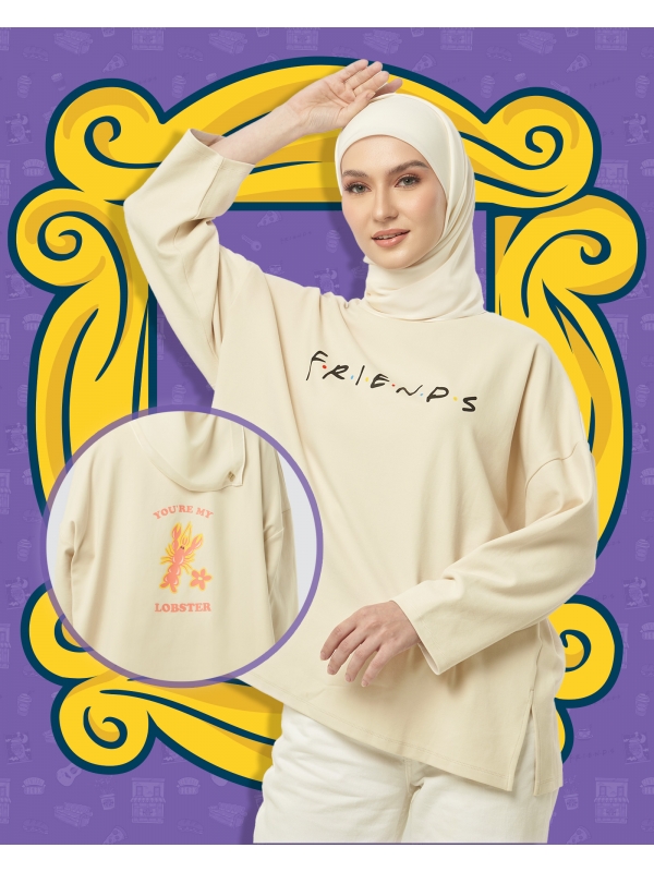 FRIENDS X NAELOFAR THE JUMPER - YOU'RE MY LOBSTER - CREAM