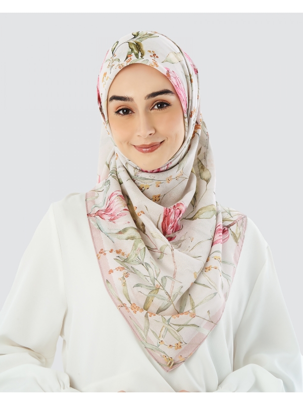 GRACE COTTON VOILE SQUARE - CLAY