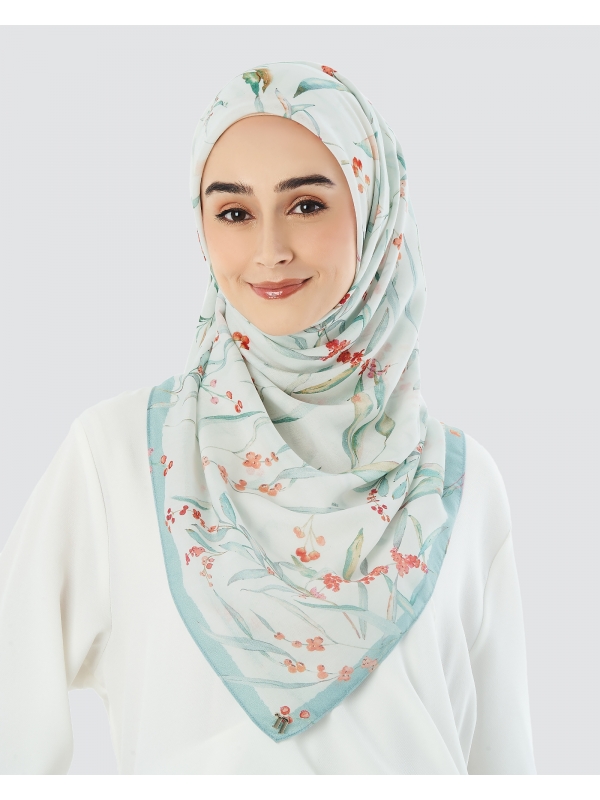 GRACE COTTON VOILE SQUARE - FROST