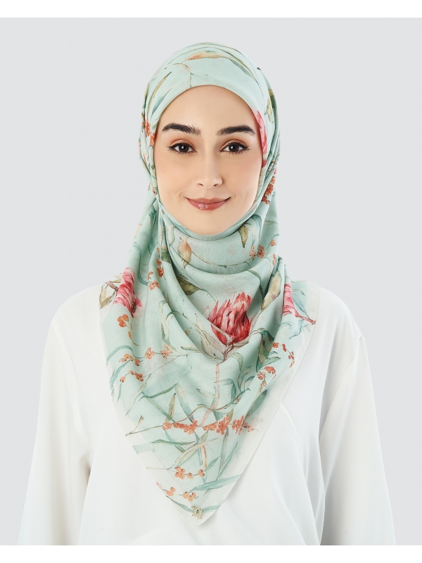 GRACE COTTON VOILE SQUARE - WILLOW