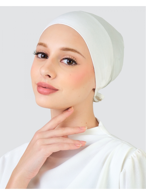 INNER DRAWSTRING SNOWCAP - WHITE