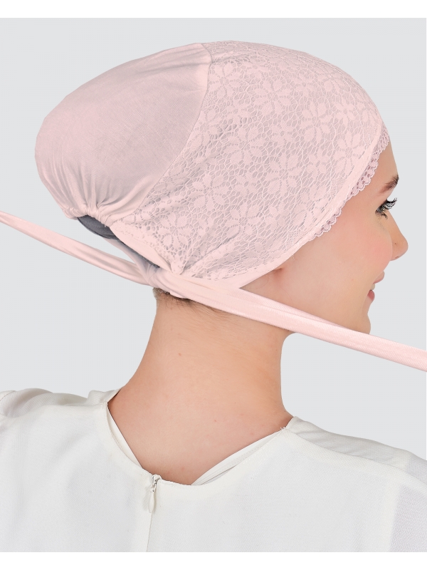 INNER TIE-BACK LACE - DUSTY PINK