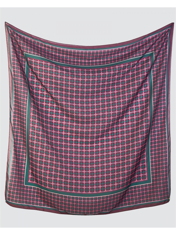 KALEIDOSCOPE COTTON VOILE SQUARE - BALSAMIC