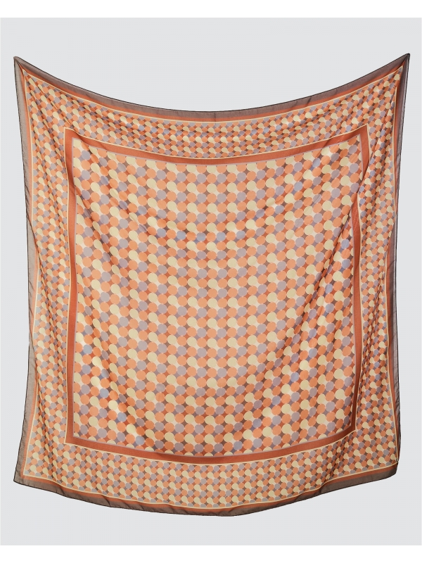 KALEIDOSCOPE COTTON VOILE SQUARE - GINGER