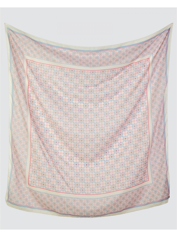 KALEIDOSCOPE COTTON VOILE SQUARE - MERINGUE
