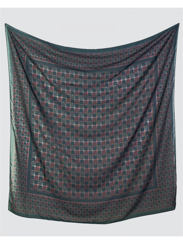 KALEIDOSCOPE COTTON VOILE SQUARE - RAVEN