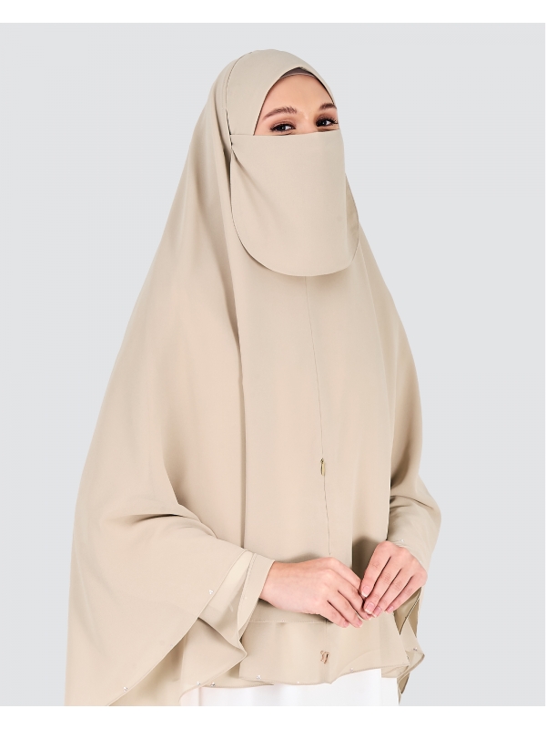 KHAYLA CRYSTAL KHIMAR - LATTE
