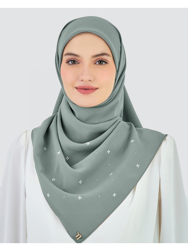 LADY MAYA MATTE SATIN SQUARE - DARK GREY