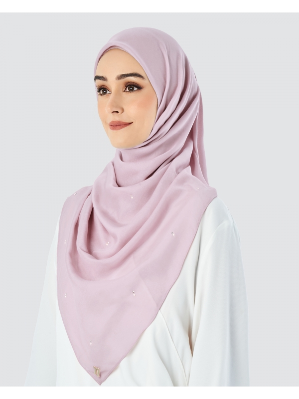 LADY WARDA CRYSTAL COTTON VOILE SQUARE - BLUSH