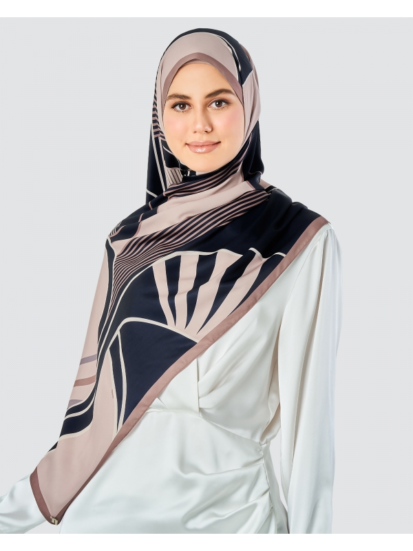 LINEAR RAY SHAWL - MAHOGANY
