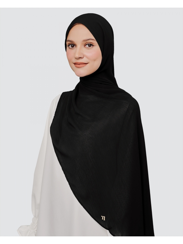 LINIA LINE CHIFFON SHAWL - BLACK