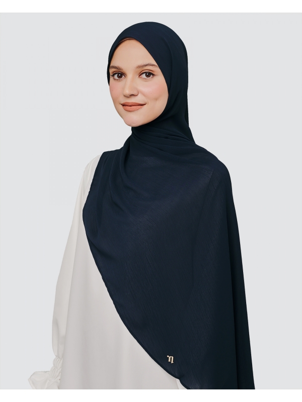 LINIA LINE CHIFFON SHAWL - DARK BLUE