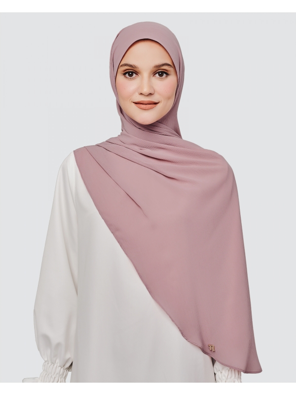 LINIA LINE CHIFFON SHAWL - DUSTY BLUSH