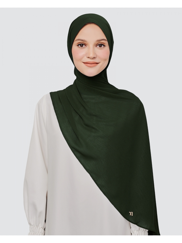 LINIA LINE CHIFFON SHAWL - PINE GREEN