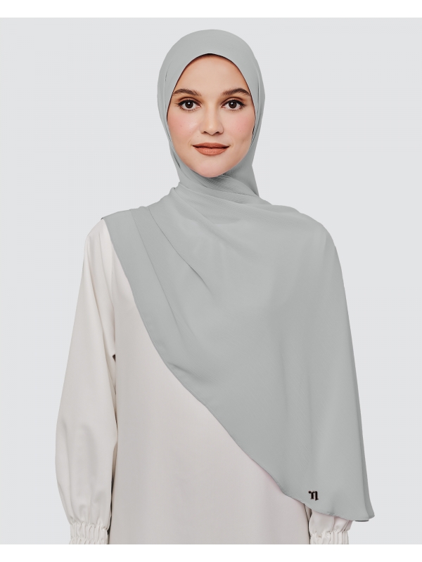 LINIA LINE CHIFFON SHAWL - LIGHT GREY