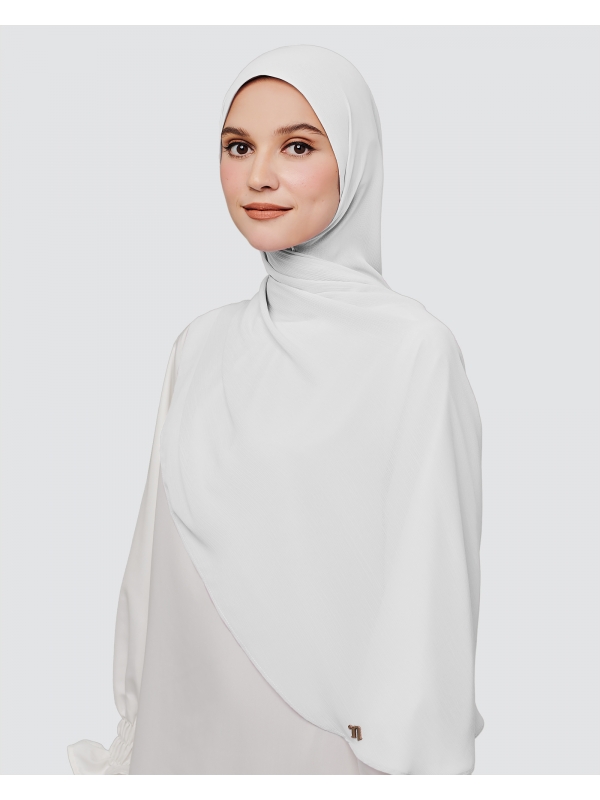 LINIA LINE CHIFFON SHAWL - WHITE