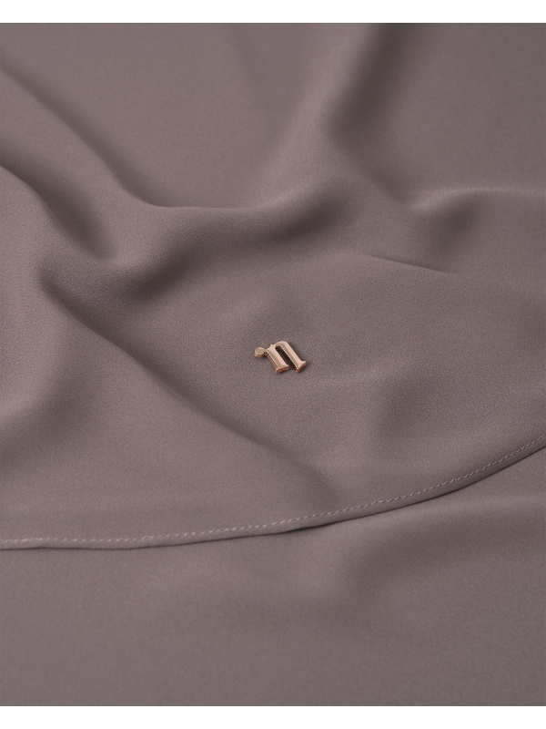 LONG CHIFFON SHAWL - BROWN