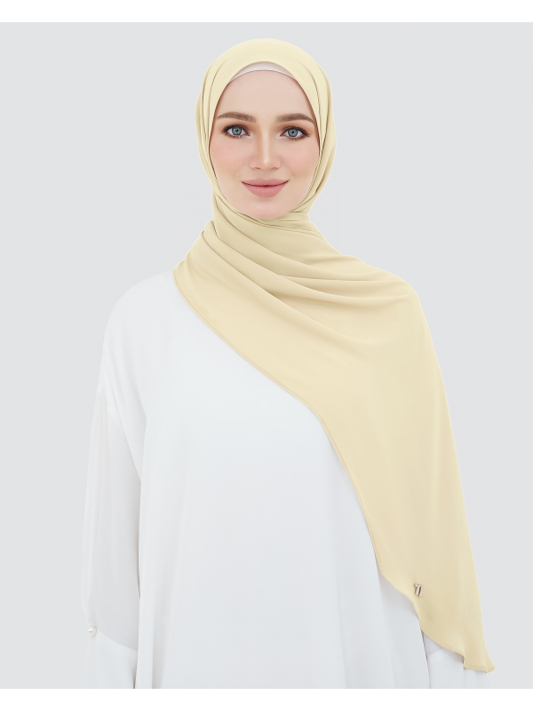LONG CHIFFON SHAWL - CREAM