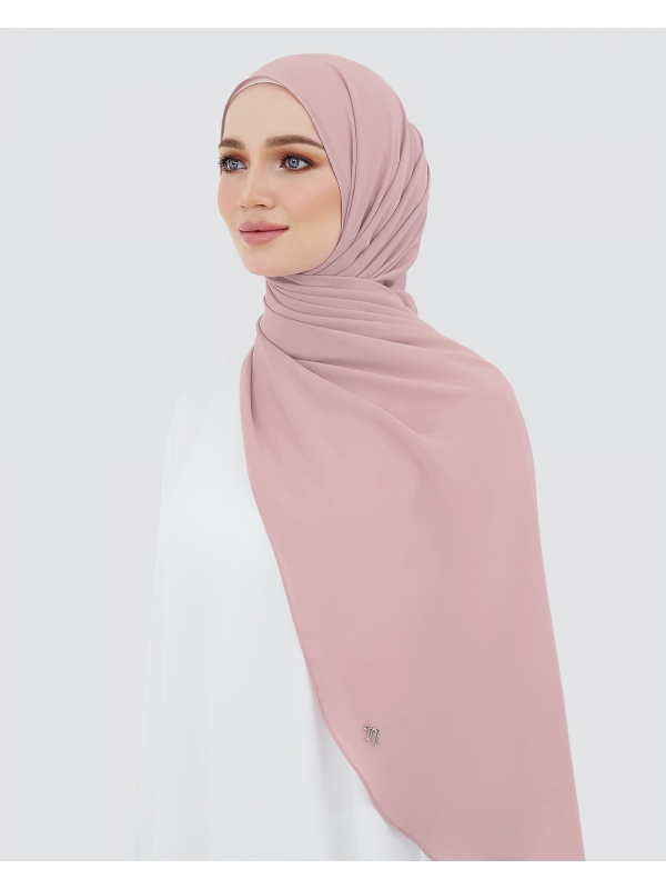 LONG CHIFFON SHAWL - MACAROON