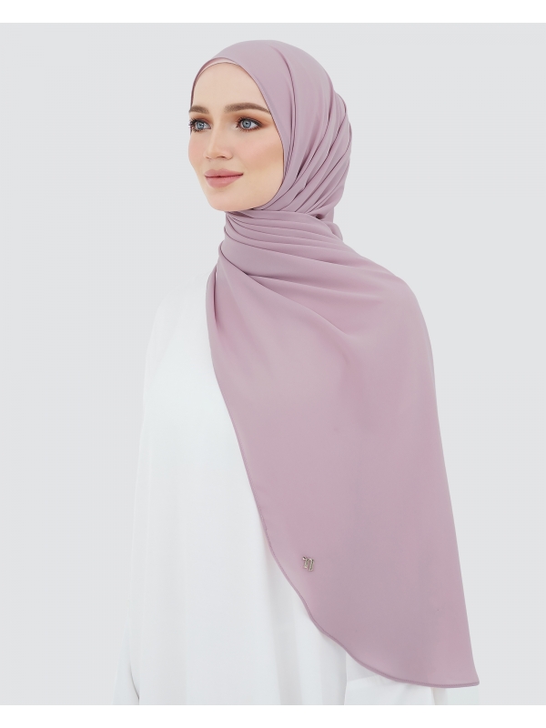 LONG CHIFFON SHAWL - MAUVE LILAC