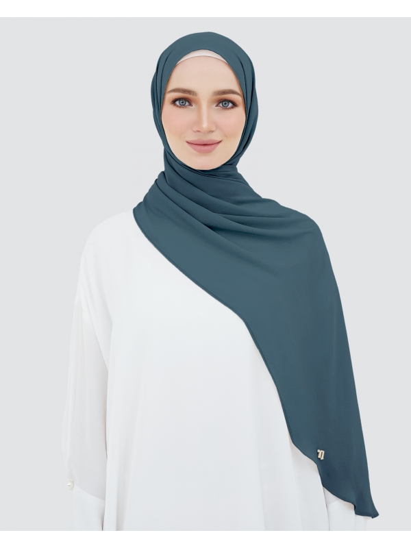 LONG CHIFFON SHAWL - NEPTUNE