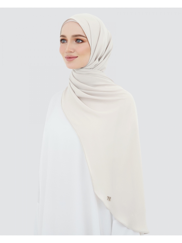 LONG CHIFFON SHAWL - PEARL