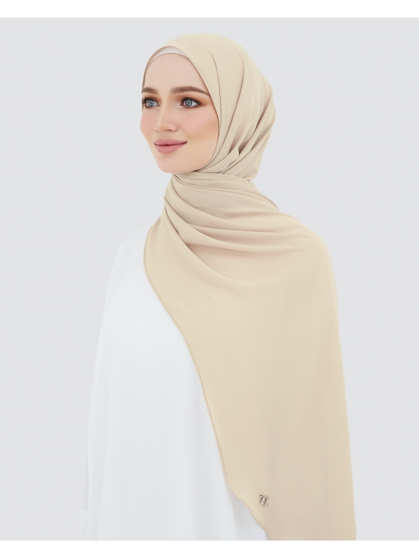 LONG CHIFFON SHAWL - SAND
