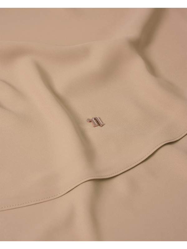 LONG CHIFFON SHAWL - TAN