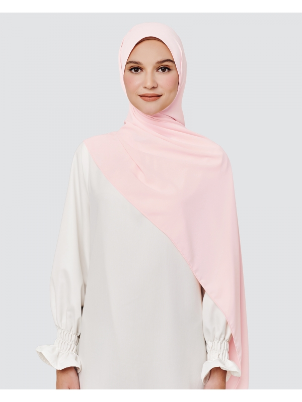 MAYA MATTE SATIN SHAWL - BABY PINK
