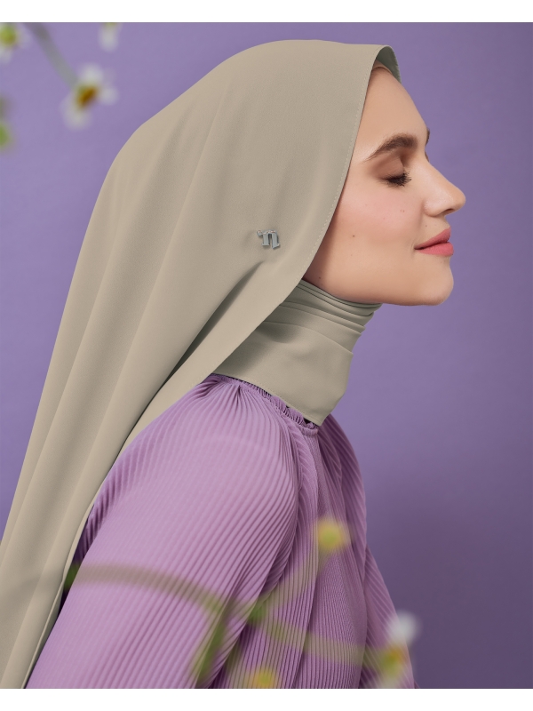 MAYA MATTE SATIN SHAWL - DEEP MOCHA