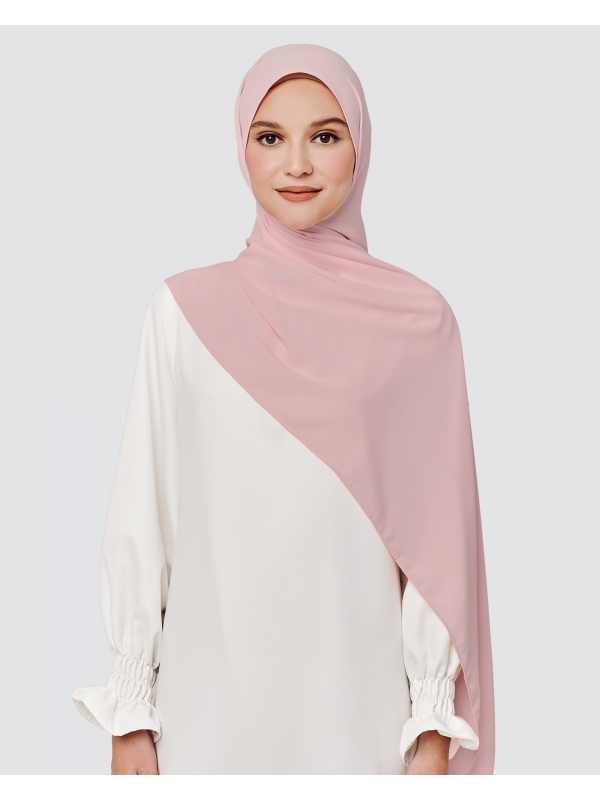 MAYA MATTE SATIN SHAWL - DUSTY ROSE
