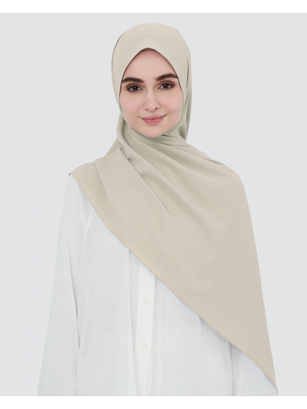 MAYA MATTE SATIN SHAWL - LIGHT CLAY