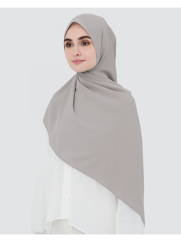 MAYA MATTE SATIN SHAWL - LIGHT GREY