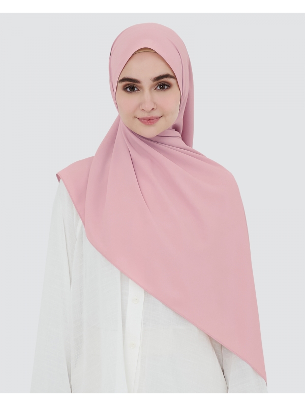 MAYA MATTE SATIN SHAWL - SALMON PINK