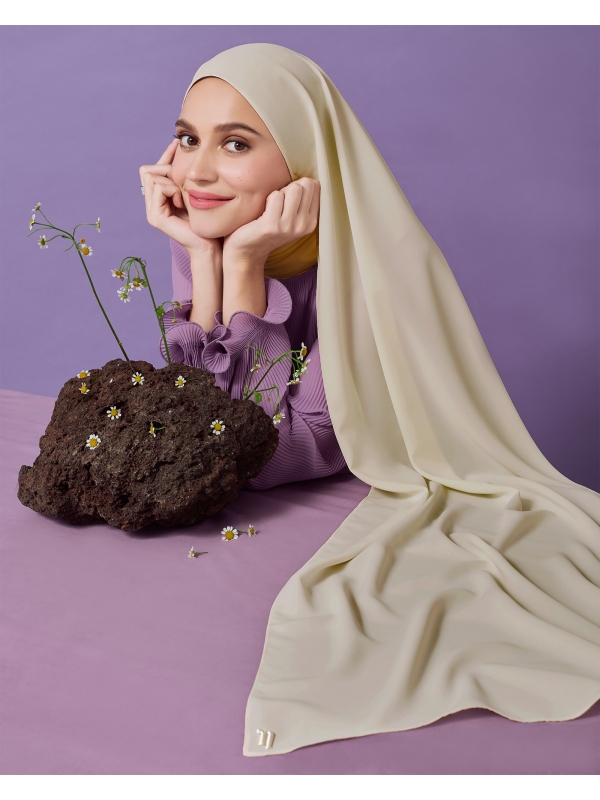 MAYA MATTE SATIN SHAWL - ASH