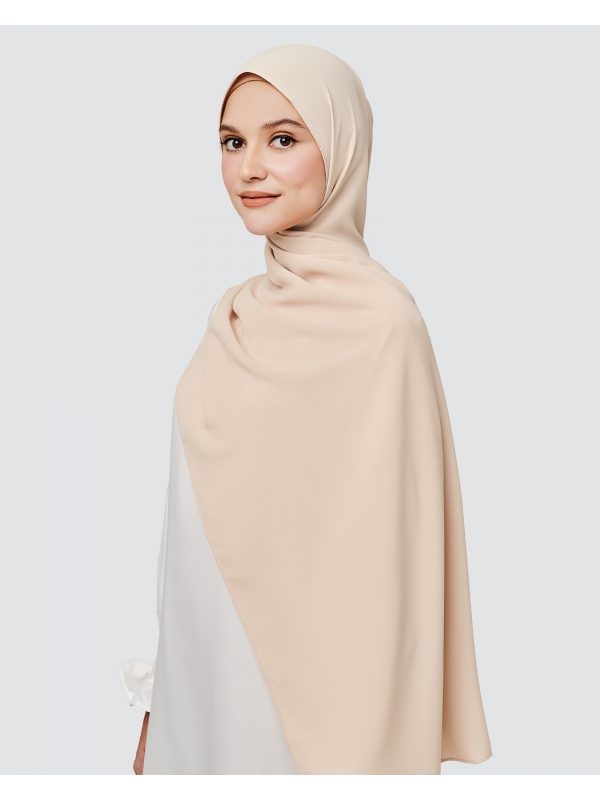 MAYA MATTE SATIN SHAWL - OAT