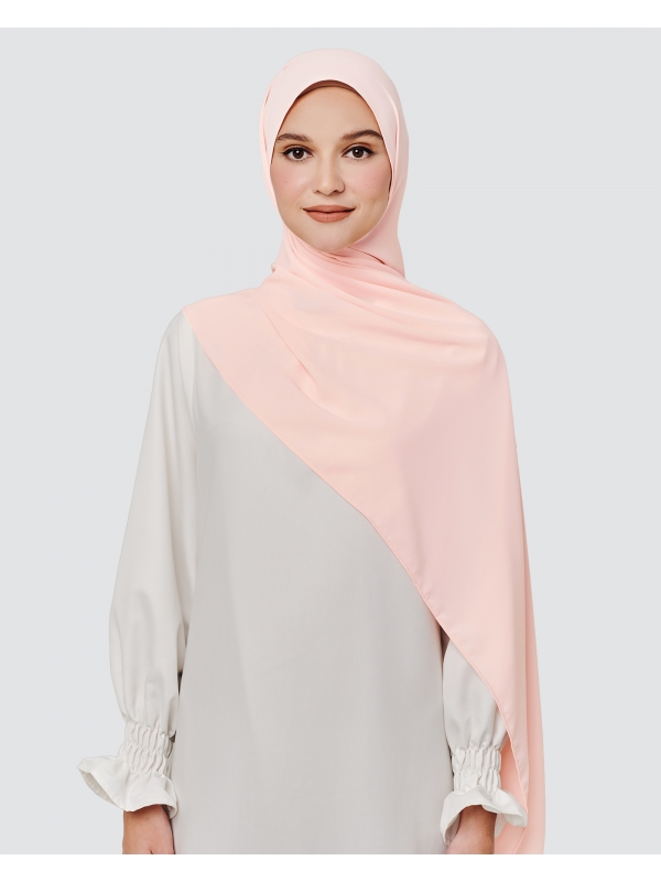 MAYA MATTE SATIN SHAWL - PEACH