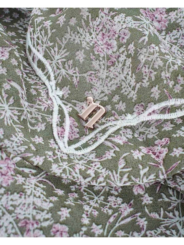 MELUR EMBROIDERED SHAWL - OLIVE