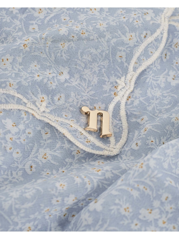 MELUR EMBROIDERED SHAWL - SEA