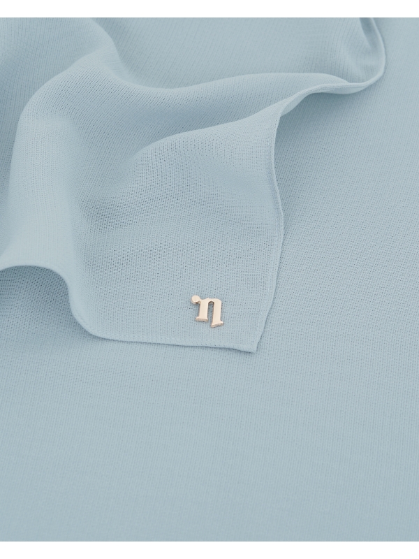 MILDA SHAWL - LIGHT GREY-BLUE