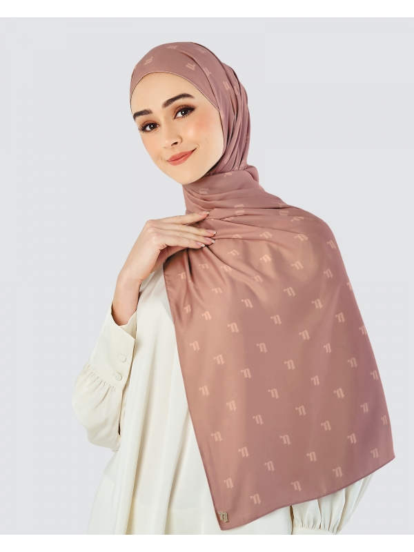 MODA MATTE SATIN SHAWL - HAZELNUT