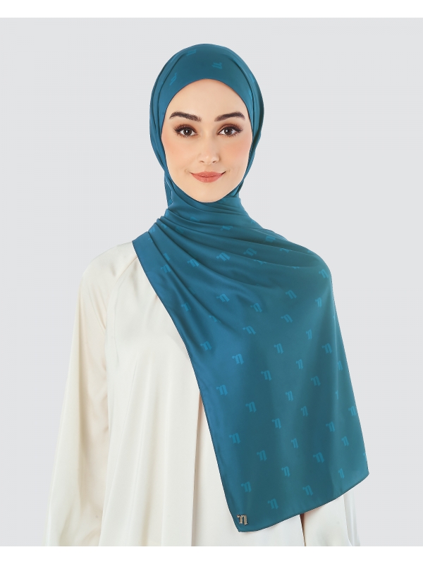 MODA MATTE SATIN SHAWL - LAGOON