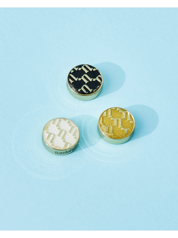 N MONOGRAM MAGNETIC PIN - GOLD