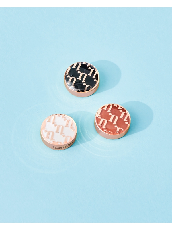 N MONOGRAM MAGNETIC PIN - ROSE GOLD