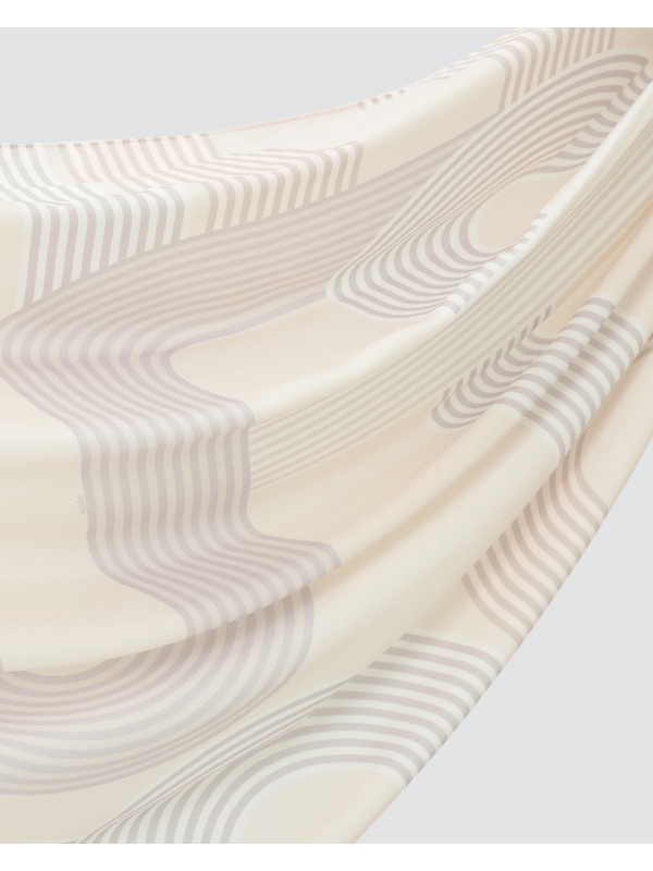 MONOGRAM MANIA SHAWL - CREAM
