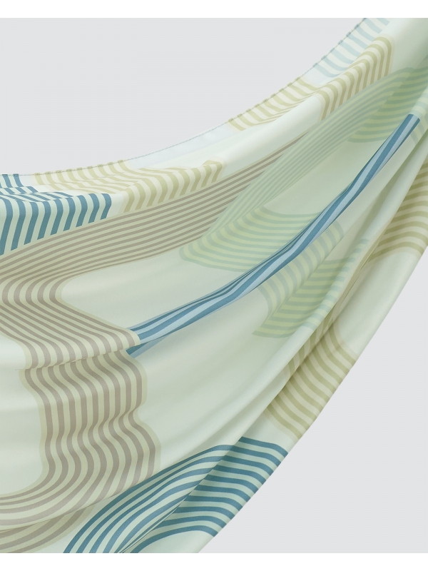 MONOGRAM MANIA SHAWL - DUSTY GREEN